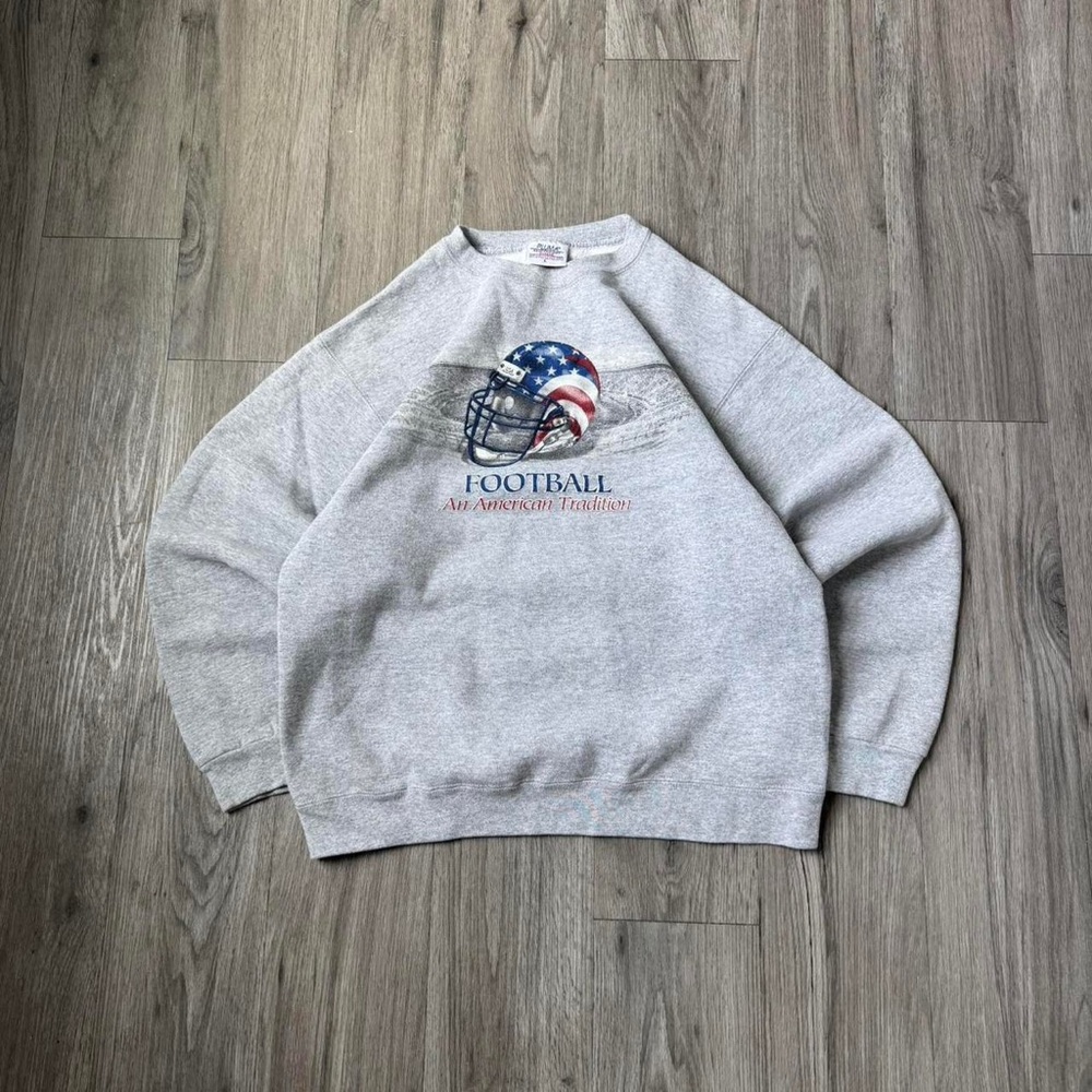 Gray Football Long Sleeve Tee